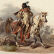 Painting by Karl Bodmer of a Blackfoot warrior, circa 1840-1843
Wikimedia Commons